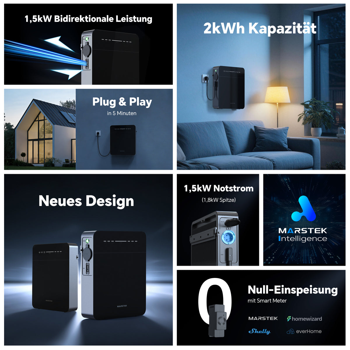 Vorverkauf！MARSTEK VENUS E Mini 2 kWh Plug-in-Batterie