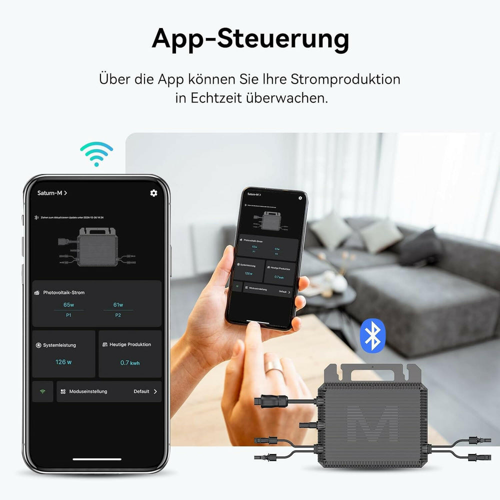 Marstek 2×B2500 Balkonkraftwerk mit 2240Wh Speicher, 4×500W Solarmodule und 800W Mikrowechselrichter